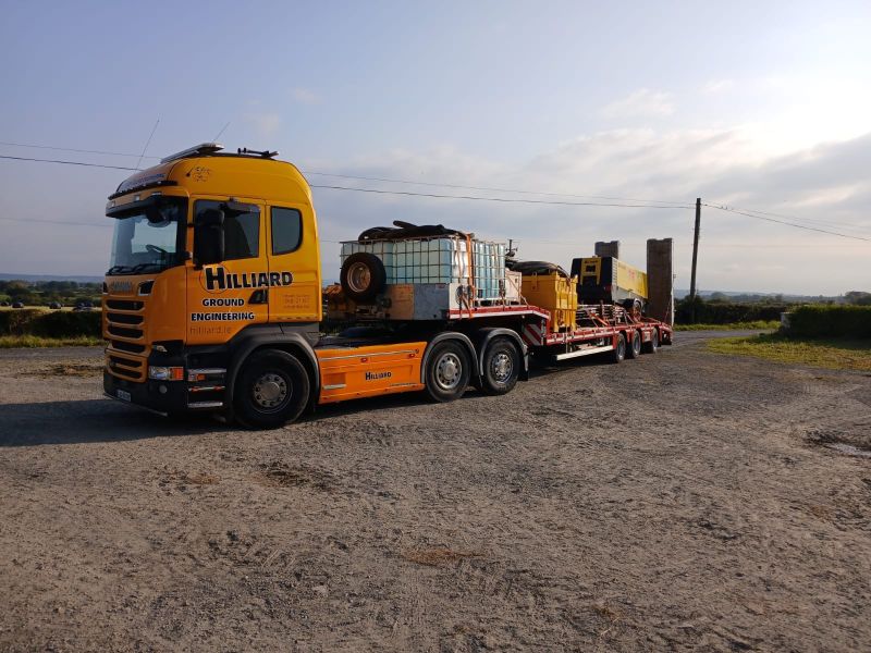 The first of 6 loads of materials and drilling heading
